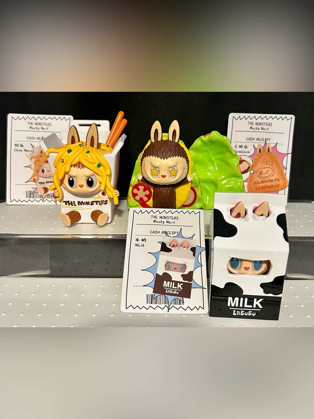 Pop Mart Wacky Mart confirmed chow mein, milk and sandwich. All 3 for $25